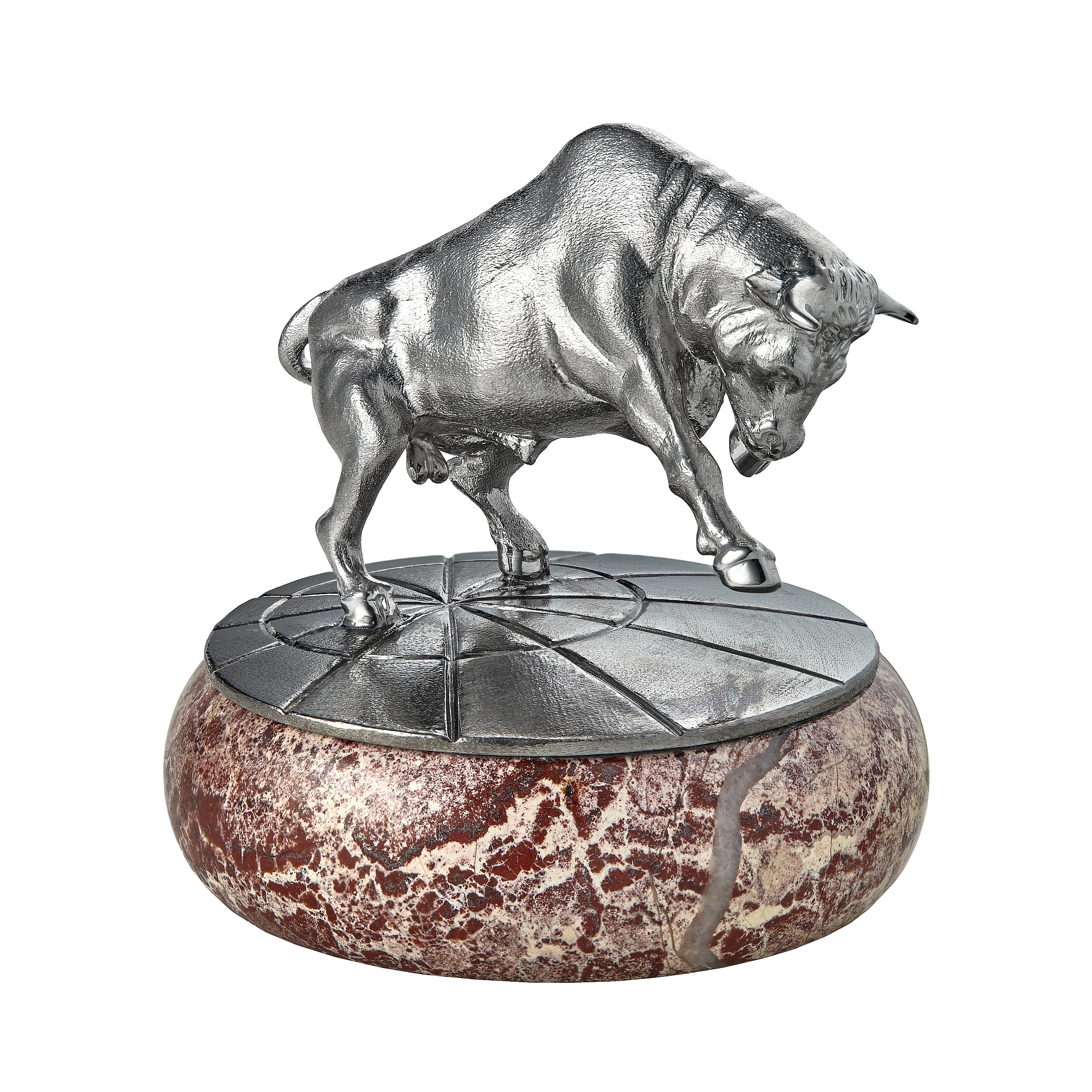 Sculpture / Figurine «Starry Bull», collection Symbol of the year, MOISEIKIN, Jasper, SV925 Silver | Photo 2
