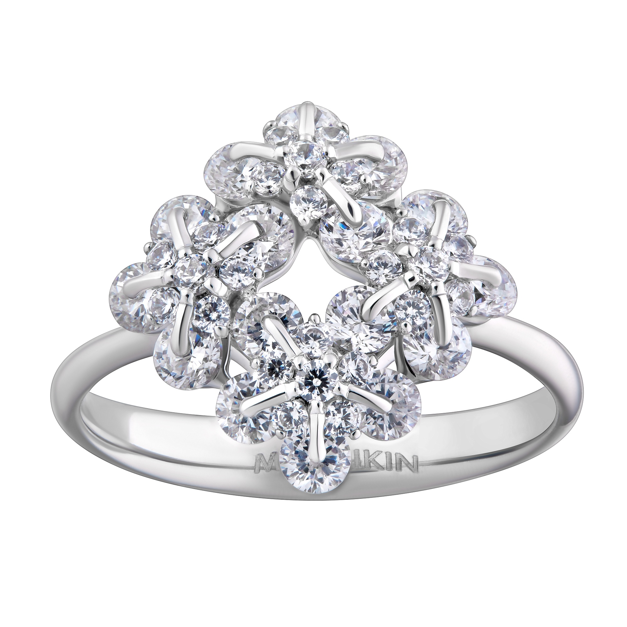 Ring collection Waltz of Flowers, MOISEIKIN, Diamonds, 18K White Gold | Photo 2
