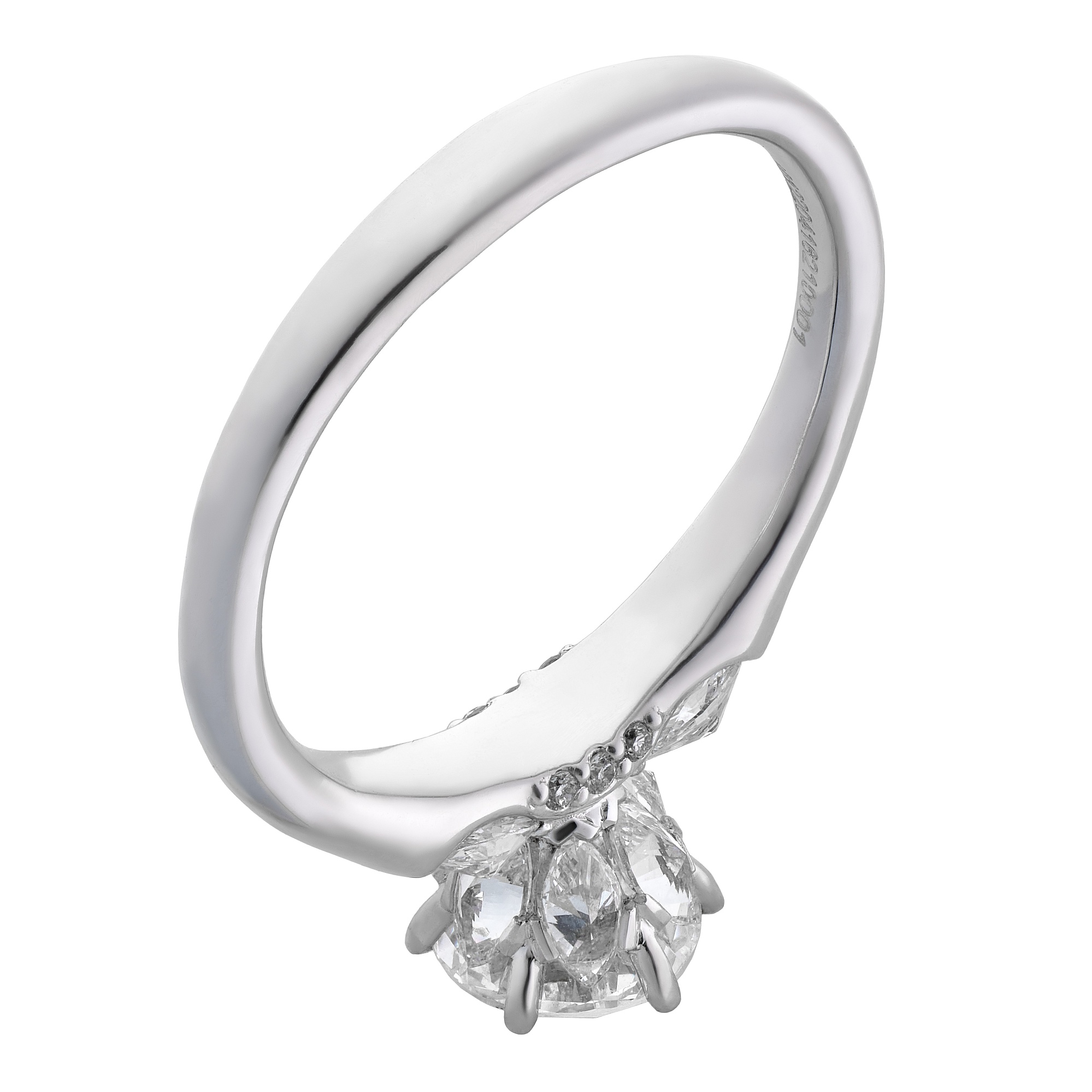 Ring collection Harmony of water, MOISEIKIN, Diamonds, 18K White Gold | Photo 3