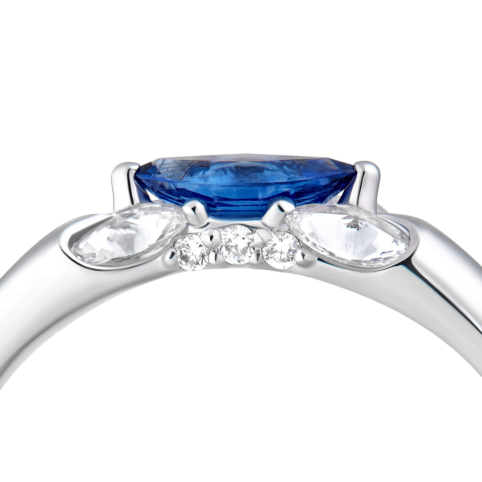 Ring collection Harmony of water, MOISEIKIN, Sapphire, Diamonds, White Gold | Photo 2