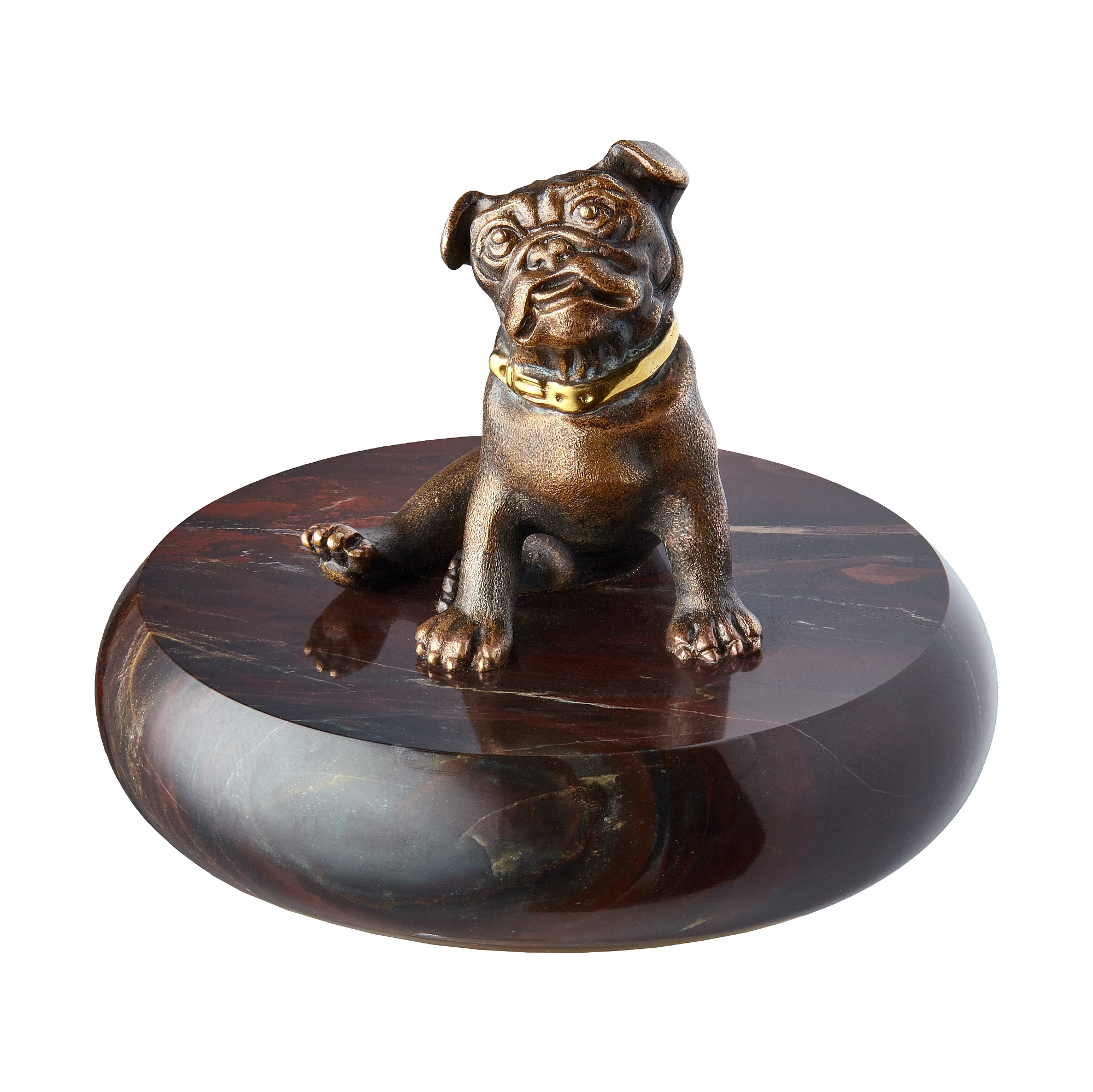 Sculpture / Figurine «Pug», collection Symbol of the Year, MOISEIKIN, Jasper, Bronze | Photo 1