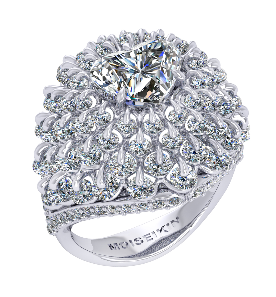 Ring «Royal Whim», MOISEIKIN, Diamond, 18K White Gold | Photo 1