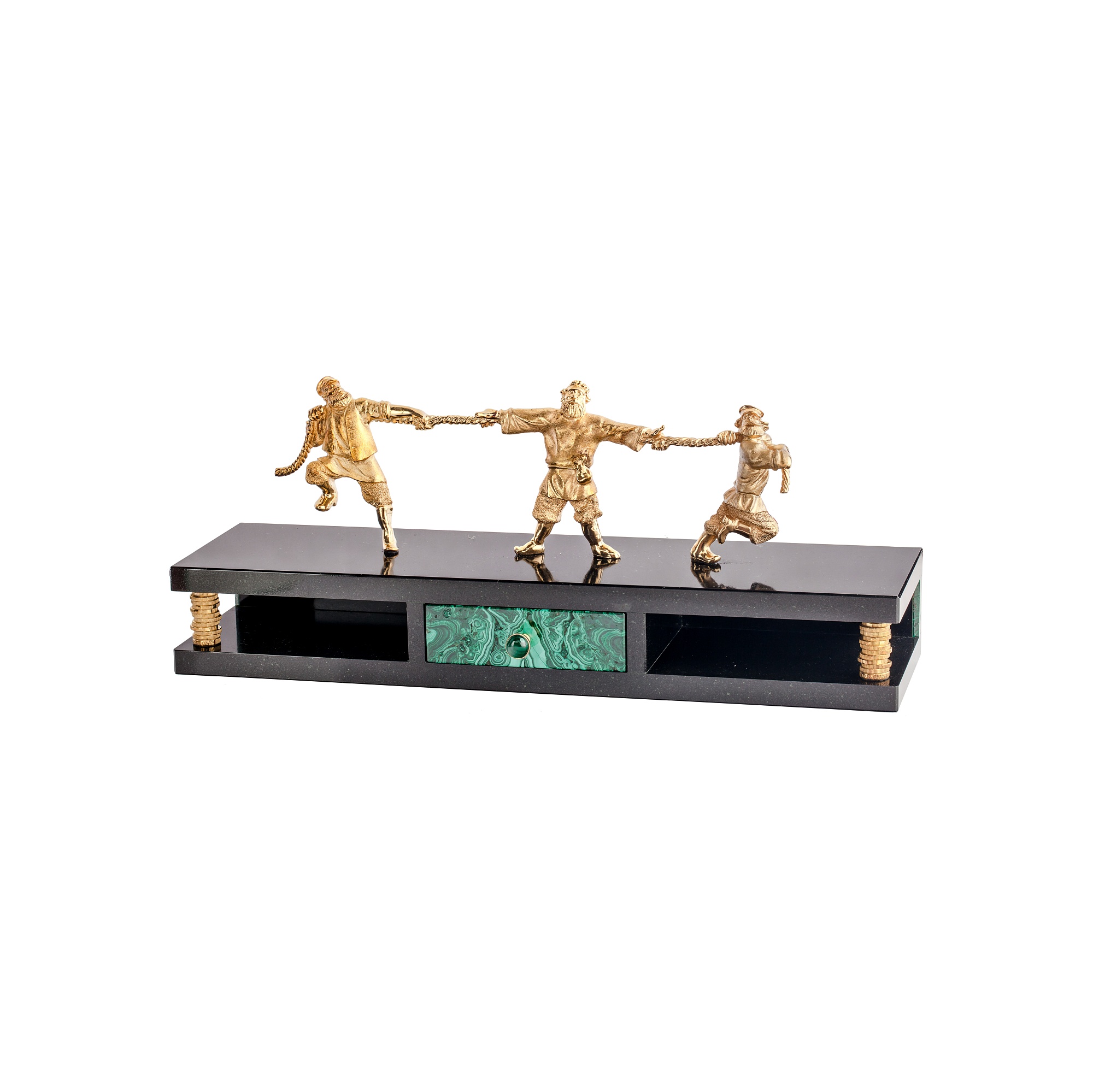 Business Card Holder «Strength is in the mind», collection Money Makes Money, MOISEIKIN, Dolerite