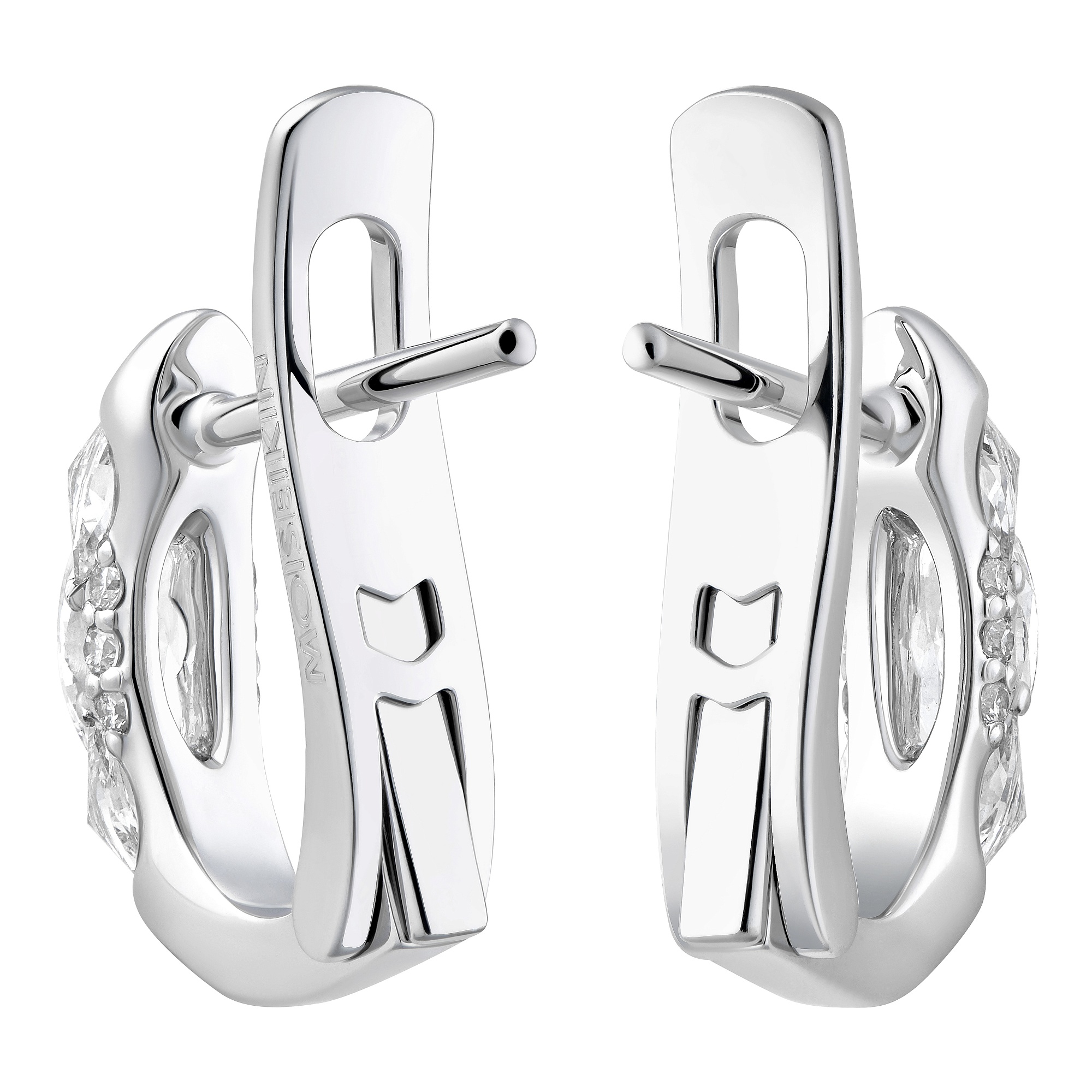 Earrings collection Harmony of water, MOISEIKIN, Diamonds, 18K White Gold | Photo 2