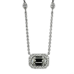 Necklace «Izumrud», collection Vesna - Leto 2023, RuslanDiamant, Diamond, 14K White Gold | Photo 1