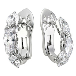 Earrings collection Harmony of water, MOISEIKIN, Diamonds, 18K White Gold | Photo 1
