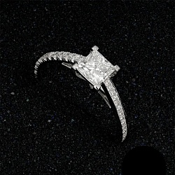 Ring «Princessa», collection Vesna - Leto 2023, RuslanDiamant, Diamond, 14K White Gold | Photo 1